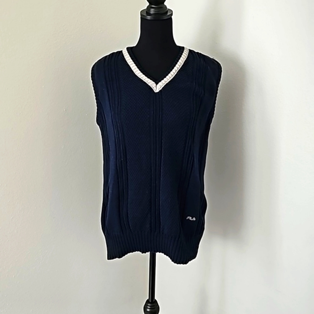 Fila Vintage V-Neck Sweater Vest